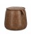 Pouf RUDINA in similpelle marrone