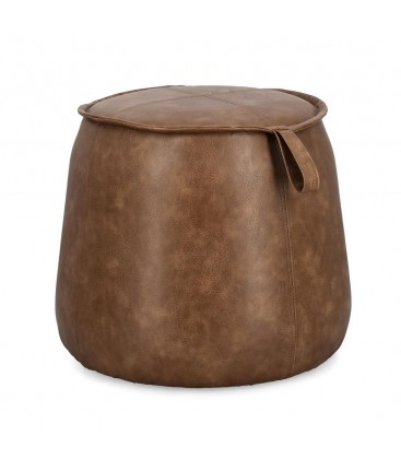 Pouf RUDINA in similpelle marrone