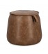 Pouf RUDINA in similpelle marrone