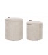 Set 2 pouf contenitore KATIA beige