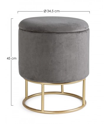 Sgabello Contenitore POLINA TO Grigio