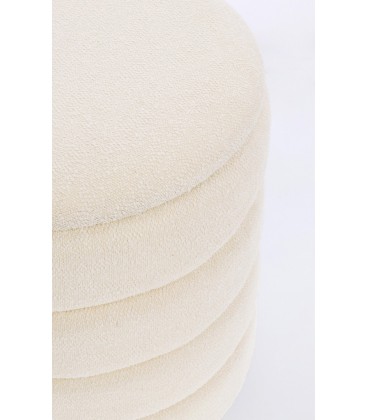 Set 2 Pouf contenitore KATERINA Bianco effetto bouclé