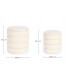 Set 2 Pouf contenitore KATERINA Bianco effetto bouclé