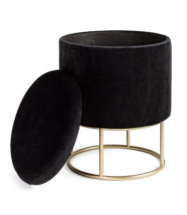 Sgabello Contenitore POLINA TO Nero