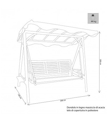 Porta tv in legno 2 vani a giorno