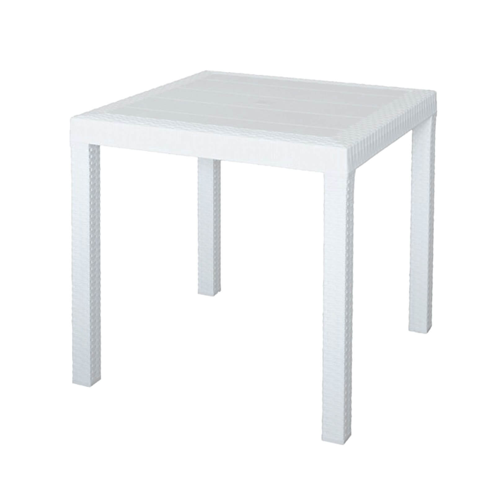 Tavolo quadrato effetto rattan da esterno