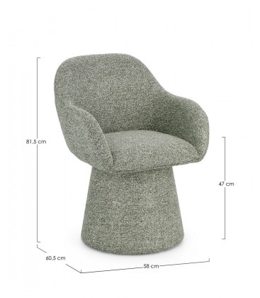 Poltrona Girevole ANTARA in tessuto Verde