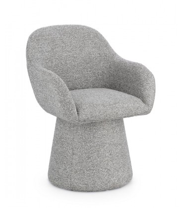 Poltrona Girevole ANTARA in tessuto Grigio