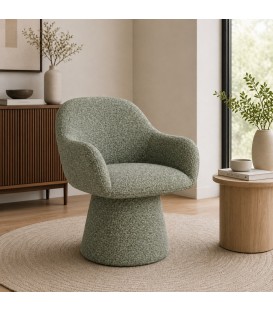 Poltrona Girevole ANTARA in tessuto Verde