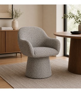 Poltrona Girevole ANTARA in tessuto Grigio