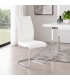 Sedia MYRA con rivestimento in ecopelle - Bianco