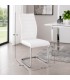 Sedia MYRA con rivestimento in ecopelle - Bianco