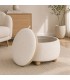 Sgabello Contenitore IRISHA con Vassoio Rimovibile - Bianco