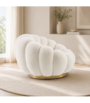 Poltrona Girevole Florel - Beige