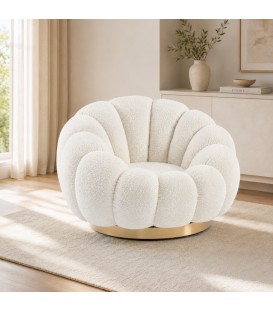 Poltrona Girevole Florel - Beige