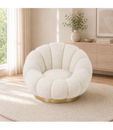 Poltrona Girevole Florel - Beige