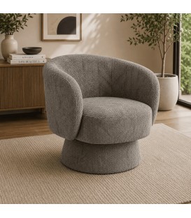 Poltrona Girevole Julienne Grigio Scuro