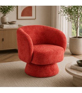 Poltrona Girevole Julienne Rosso