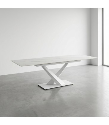 TAVOLO ALL. JOHANNES 160-200X90 BIANCO