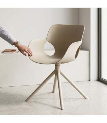 Sedia con braccioli LENNON Beige