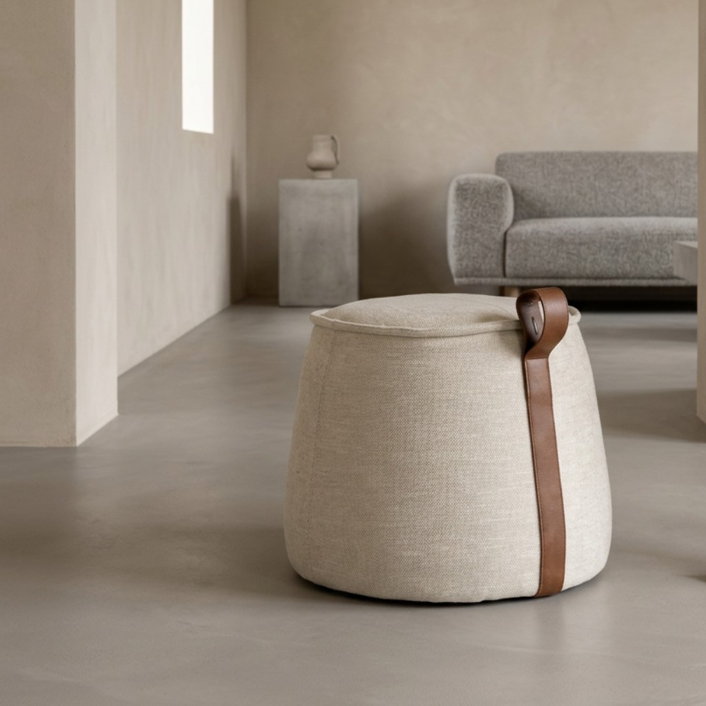 Pouf ANILA Grigio Chiaro
