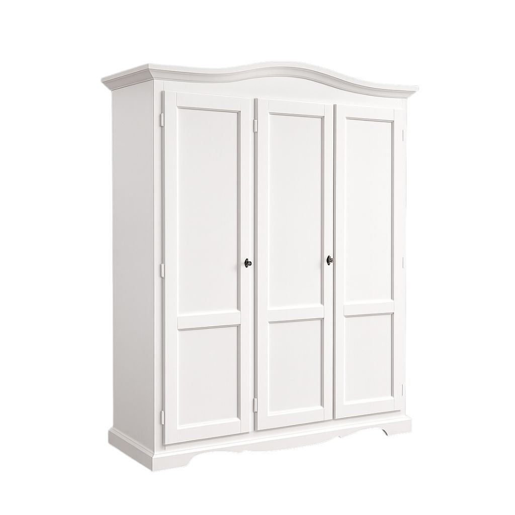 Armadio Legno 3 Porte Laccato Bianco