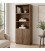 Libreria ELSWICK in Legno di Mango con 3 Ripiani e 2 Ante