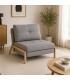 Divano Letto 1 Posto HAYDEN in Tessuto Grigio