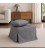 Pouf Letto 1 Posto BARNEY in Tessuto Grigio Scuro