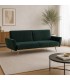 Divano Letto 3 Posti JOHNNY in Velluto Verde Scuro