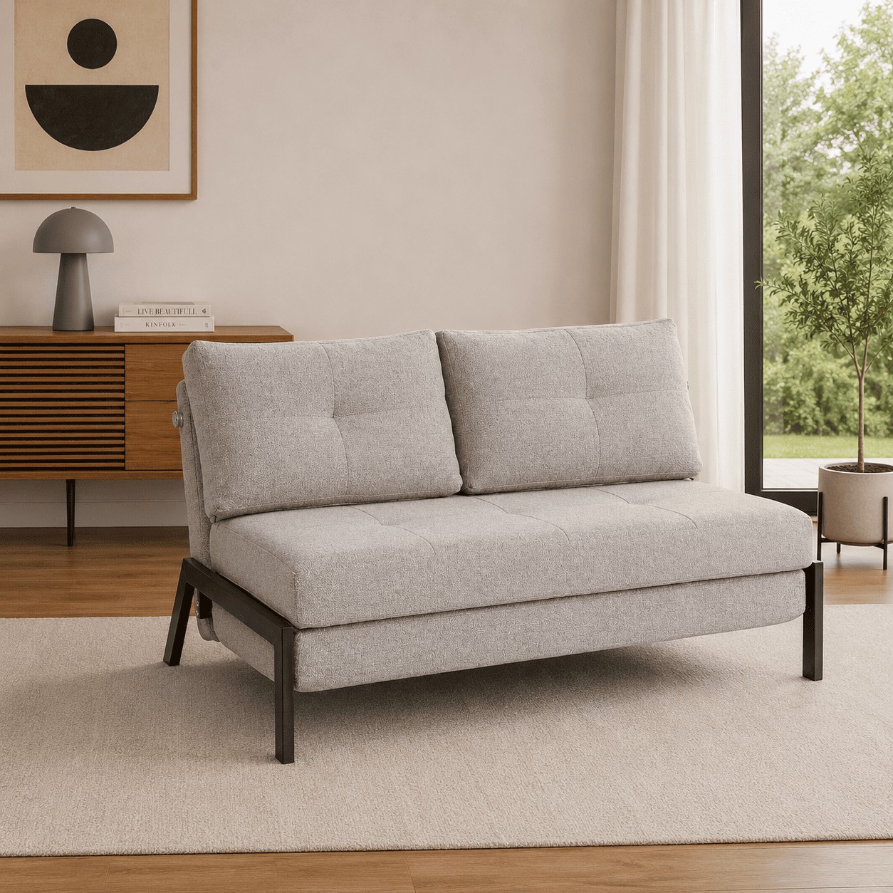 Divano Letto 2 Posti HAYDEN Grigio