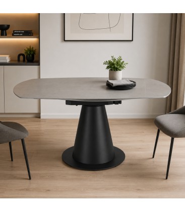 Tavolo Allungabile JAMI con Piano Effetto Marmo Statuario