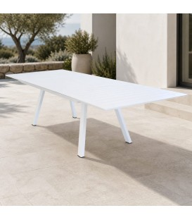 Tavolo da giardino allungabile Egeo XL 200–300 × 110 cm in alluminio