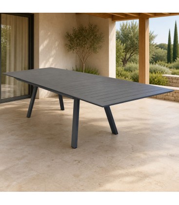 Tavolo da giardino allungabile Egeo XL 200–300 × 110 cm in alluminio
