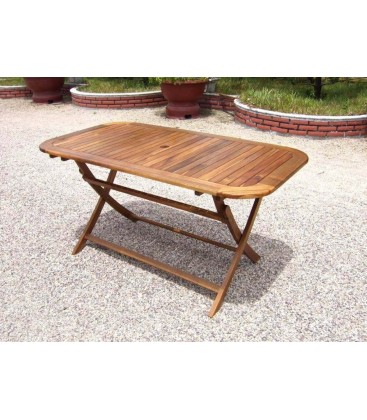Tavolo da giardino pieghevole Brisa 150×80 cm in acacia