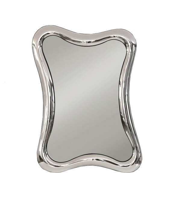 Specchiera con cornice moderna effetto argento