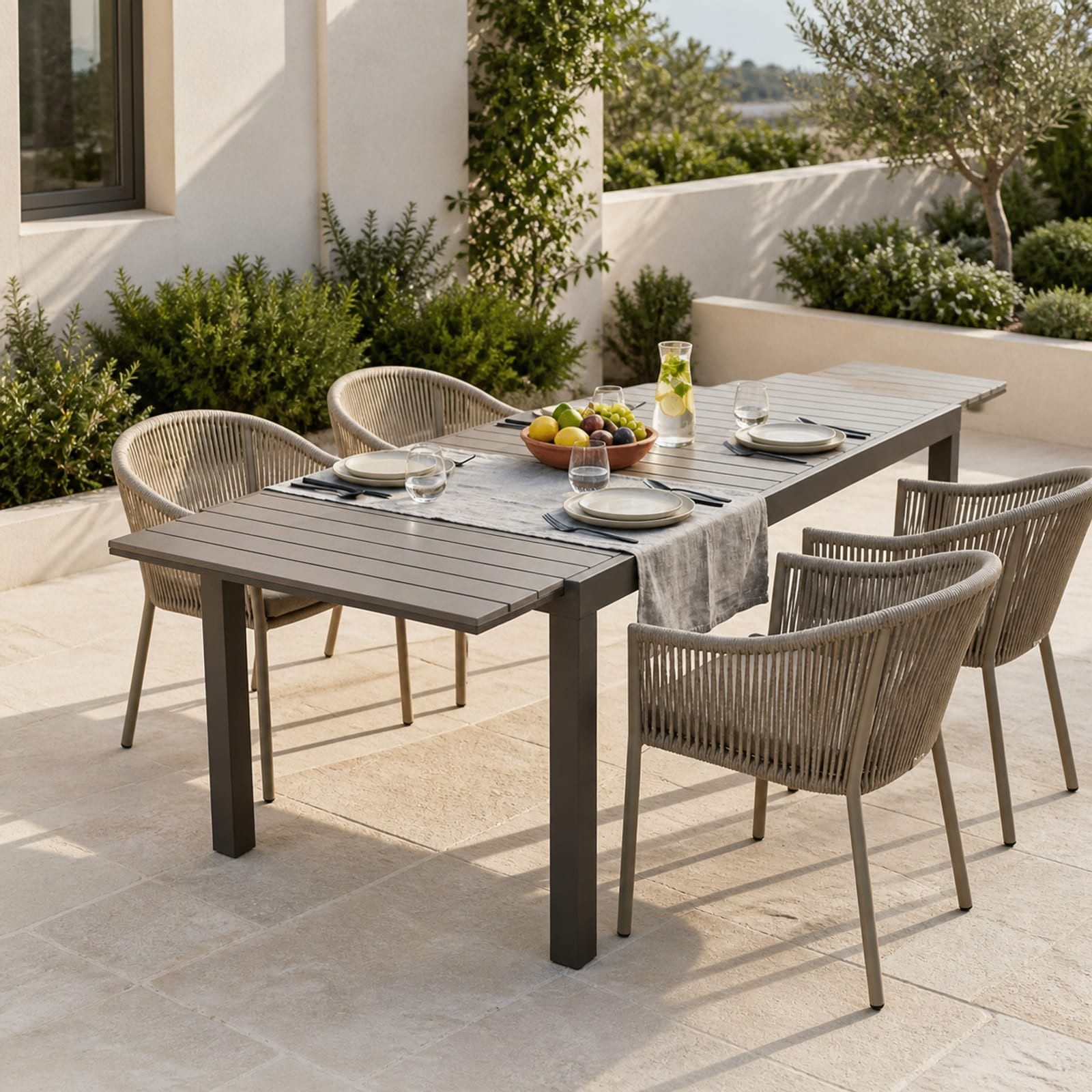 Tavolo da giardino allungabile Naxos 180