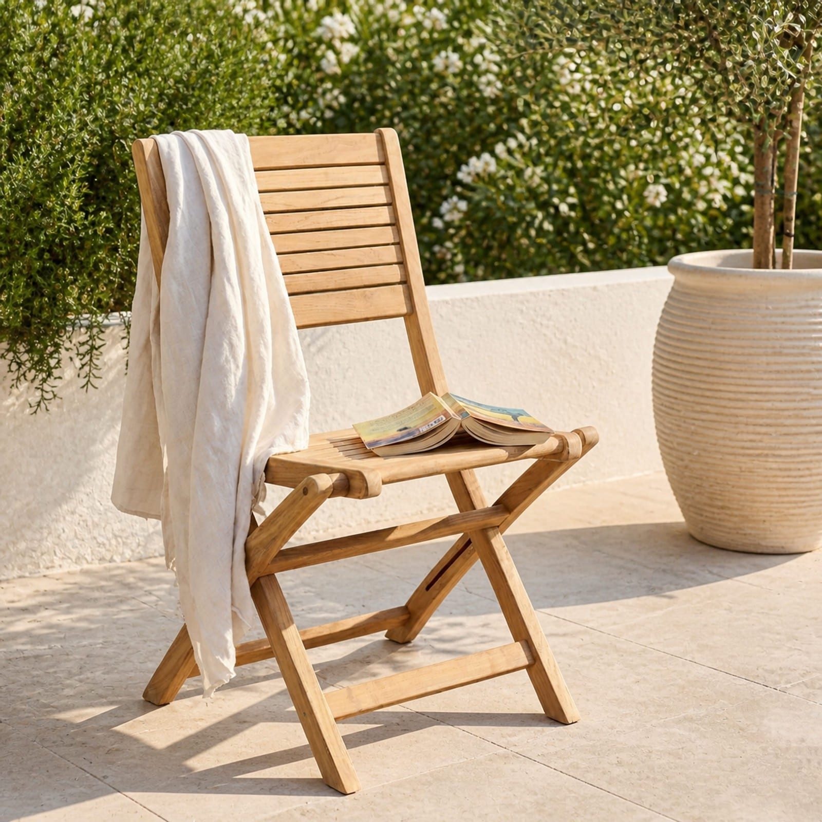 Sedia pieghevole da giardino in teak Versilia