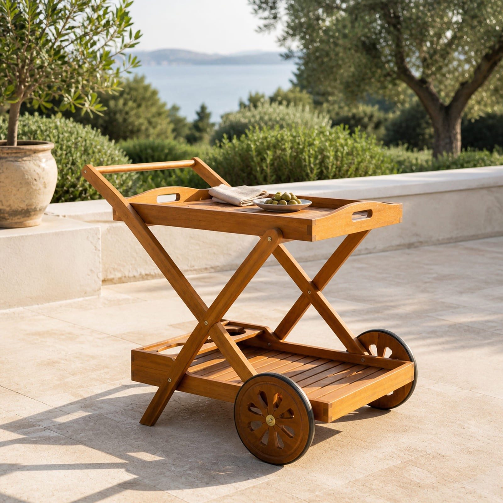 Carrello bar da giardino Tramonto
