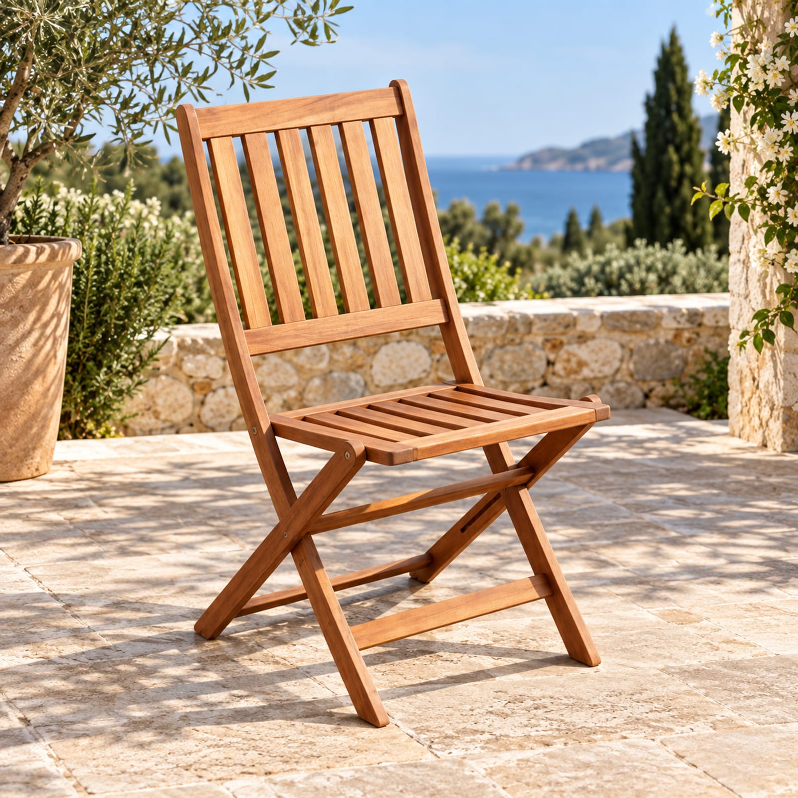 Sedia da giardino in acacia Dalia