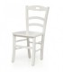 Set Tavolo quadrato allungabile + Sedie Rochelle seduta massello Bianco