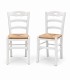 Set Tavolo quadrato allungabile + Sedie Rochelle seduta paglia