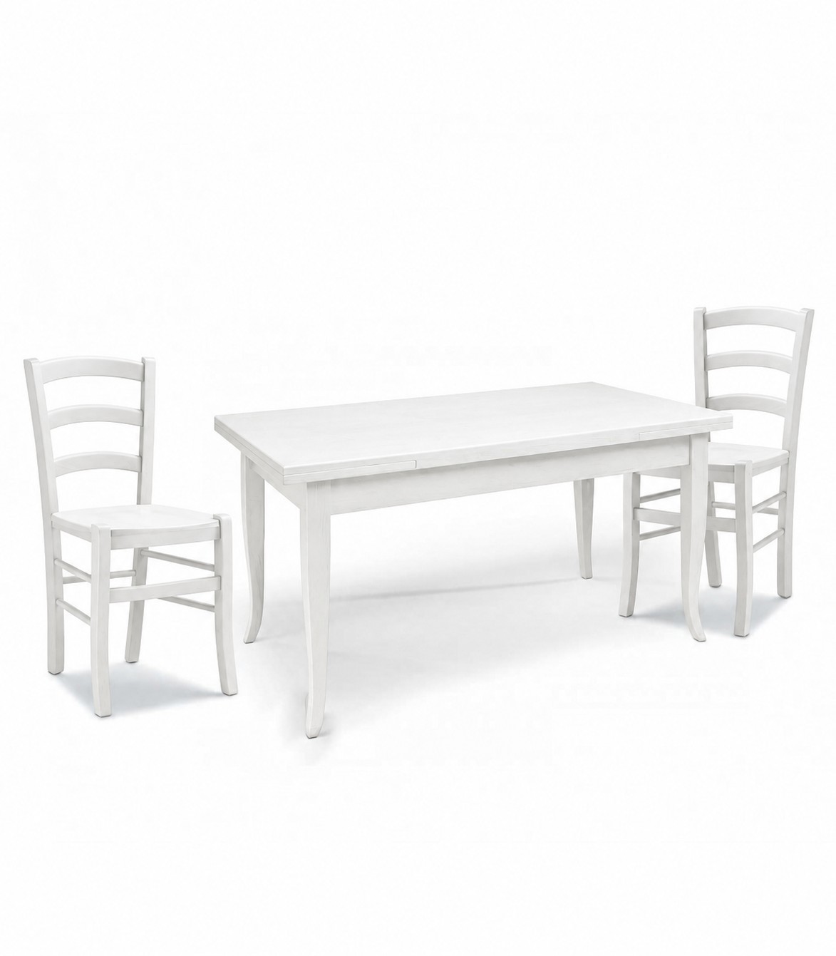Set Tavolo da cucina 160 x 85 allungabile + 6 Sedie Legno massello