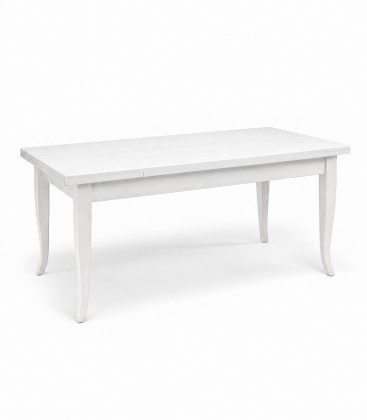 Set Tavolo rettangolare allungabile + Sedie Venezia seduta Paglia Bianco