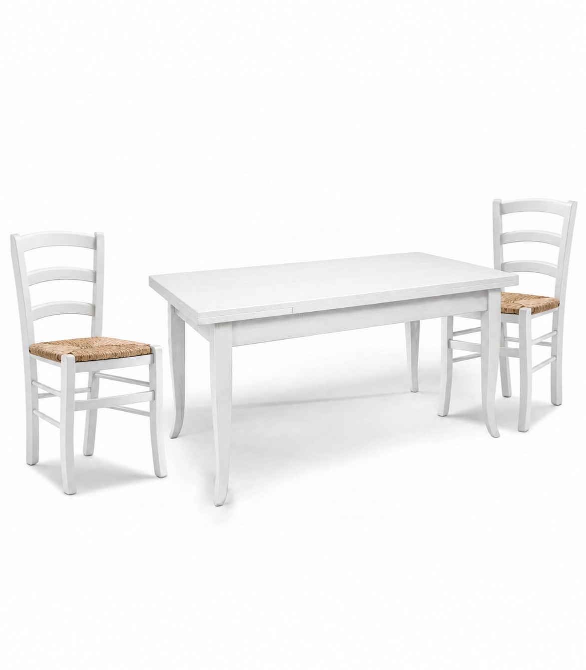 Set Tavolo da cucina 160 x 85 allungabile + 6 Sedie Legno massello