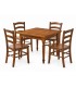 Set Tavolo da cucina 160 x 85 allungabile + 6 Sedie Legno massello