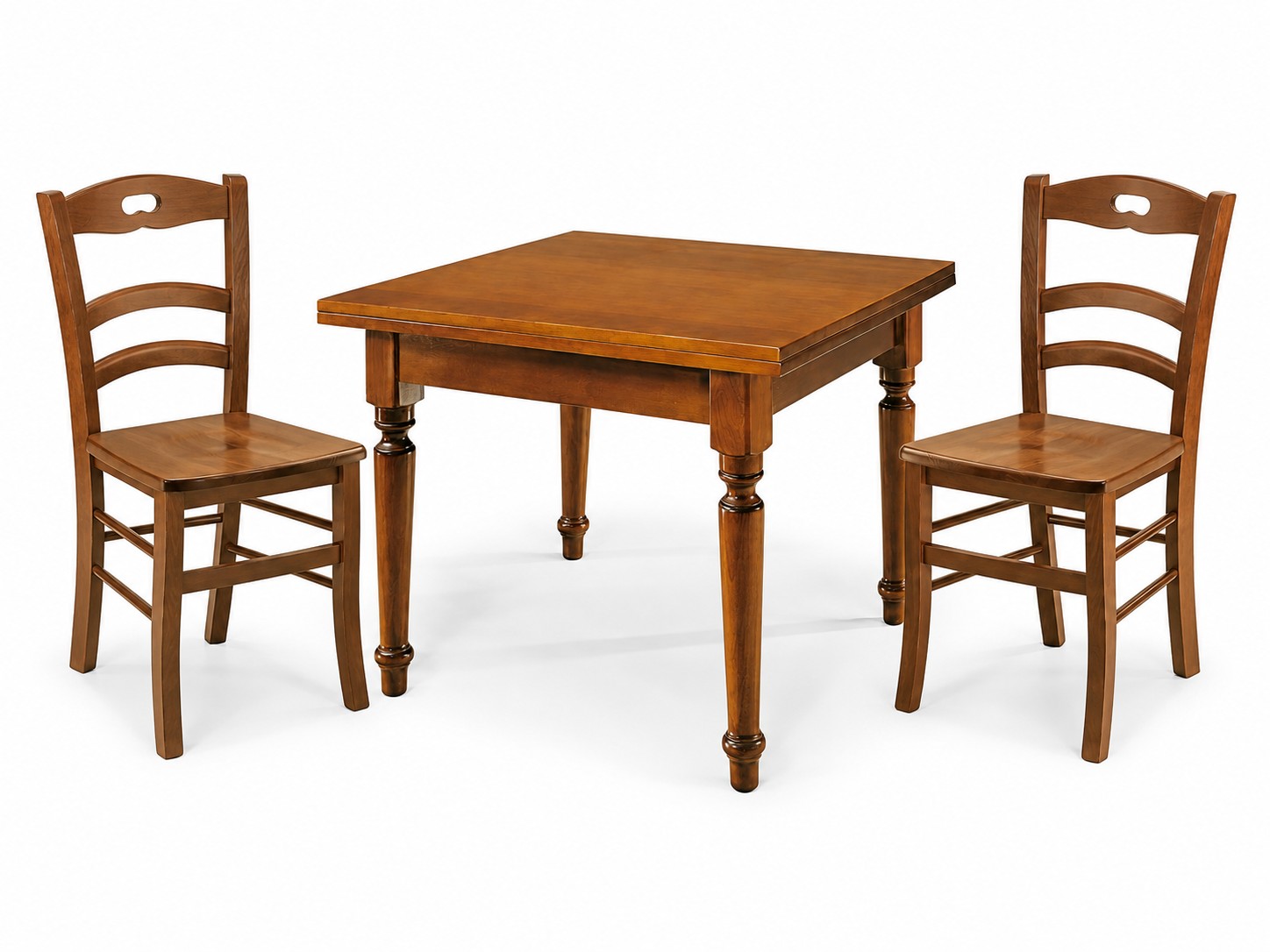 Set Tavolo da cucina 160 x 85 allungabile + 6 Sedie Legno massello