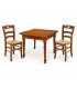 Set Tavolo da cucina 160 x 85 allungabile + 6 Sedie Legno massello