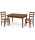 Set Tavolo da cucina 160 x 85 allungabile + 6 Sedie Legno massello