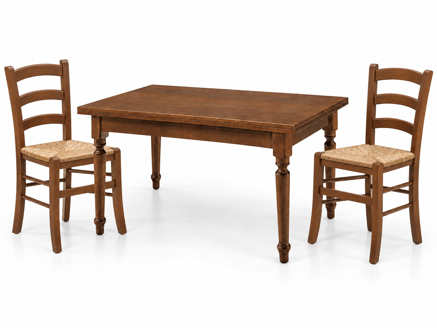 Set Tavolo da cucina 160 x 85 allungabile + 6 Sedie Legno massello